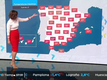 Ligero ascenso de las temperaturas en el inicio de la primavera 