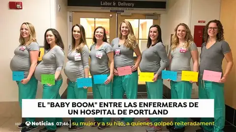 Enfermeras de la maternidad de Portland. enfermeras