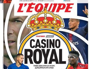 La portada de 'L'Equipe' con los planes del Real Madrid para el mercado de fichajes