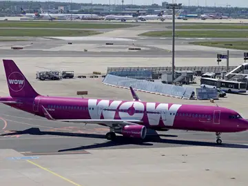 Un avión de la aerolínea Wow Air Un avión de la aerolínea Wow Air