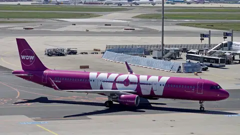 Un avión de la aerolínea Wow Air Un avión de la aerolínea Wow Air