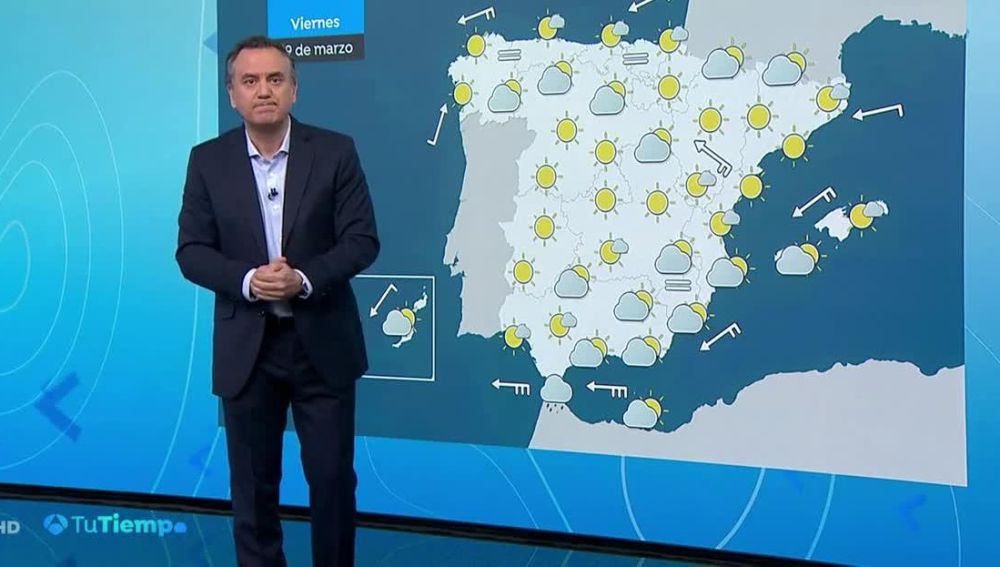 Viernes primaveral con cielos despejados, excepto en Canarias por fuertes lluvias