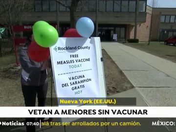 Un condado de Nueva York prohíbe el acceso a lugares públicos a niños sin vacunar de sarampión Un condado de Nueva York prohíbe el acceso a lugares públicos a niños sin vacunar de sarampión