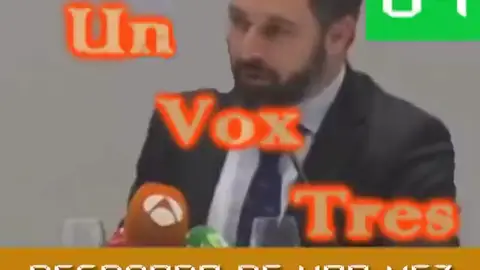 El nuevo vídeo de Vox: "Un, Vox, tres...Abascal responde de una vez" El nuevo vídeo de Vox: "Un, Vox, tres...Abascal responde de una vez"