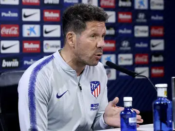 Simeone en rueda de prensa Simeone en rueda de prensa