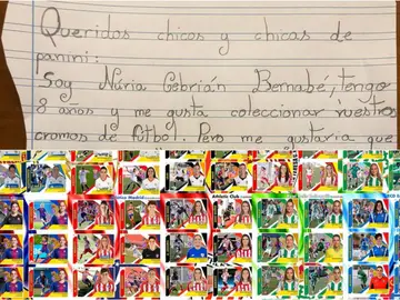 La carta viral para conseguir un álbum de cromos de fútbol femenino La carta viral para conseguir un álbum de cromos de fútbol femenino