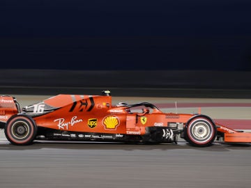 Charles Leclerc, durante la clasificación del GP de Baréin