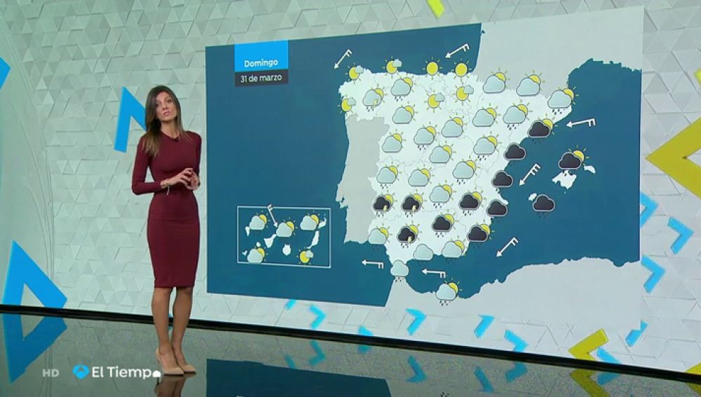 Las lluvias se extienden el domingo a toda la mitad sureste peninsular y Baleares