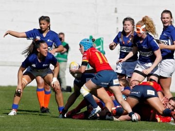 Momento de la final del campeonato de Europa femenino entre España y Países Bajos