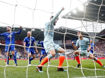 Los jugadores del Chelsea celebran el gol de Azpilicueta Los jugadores del Chelsea celebran el gol de Azpilicueta