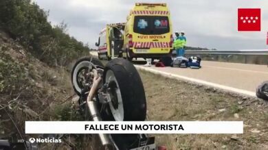 Muere un motorista en choque frontal de dos motos en Madrid