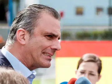 Javier Ortega Smith (Vox) en un acto Javier Ortega Smith (Vox) en un acto