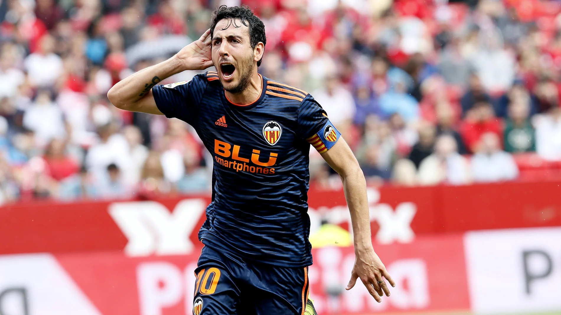 Parejo celebra su gol contra el Sevilla Parejo celebra su gol contra el Sevilla
