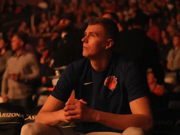 Kristaps Porzingis, en su etapa como jugador de los New York Knicks Kristaps Porzingis, en su etapa como jugador de los New York Knicks