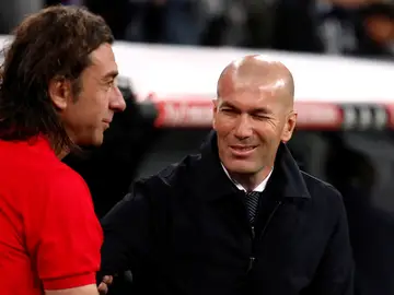 Zidane, durante el partido contra el Eibar Zidane, durante el partido contra el Eibar