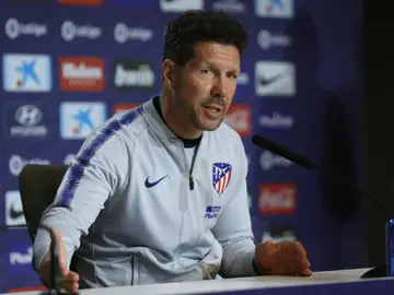 Simeone, en rueda de prensa Simeone, en rueda de prensa