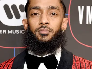 El rapero Nipsey Hussle en una fiesta antes de los Grammy. El rapero Nipsey Hussle en una fiesta antes de los Grammy.