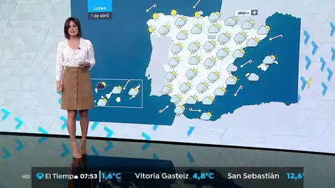 Inestabilidad y precipitaciones en la mayor parte del centro sur peninsular LA PREVISIÓN DEL TIEMPO