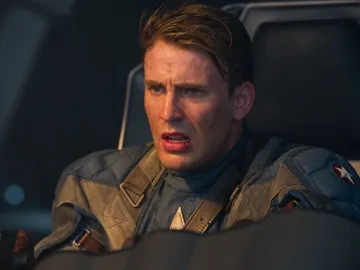 Chris Evans como el vengador Capitán América Chris Evans como el vengador Capitán América