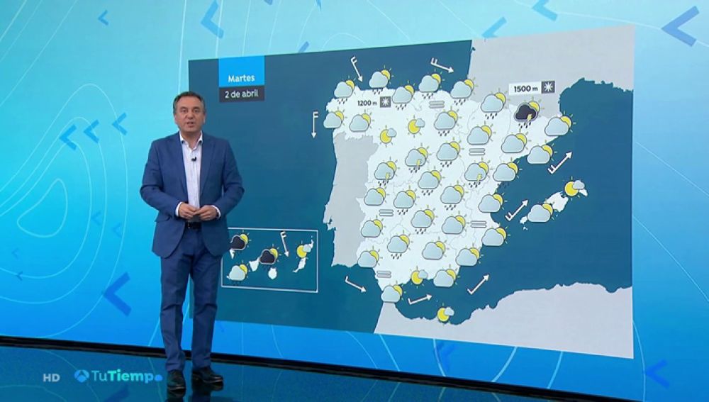 Más lluvias y bajada de temperaturas como anticipo de una masa de aire de Groenlandia