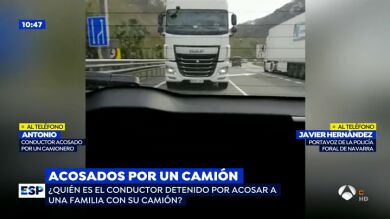 El conductor acosado por un camionero en la carretera: 