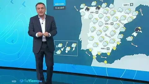 Se mantienen las lluvias en la mitad norte peninsular, más intensas en el Cantábrico Se mantienen las lluvias en la mitad norte peninsular, más intensas en el Cantábrico