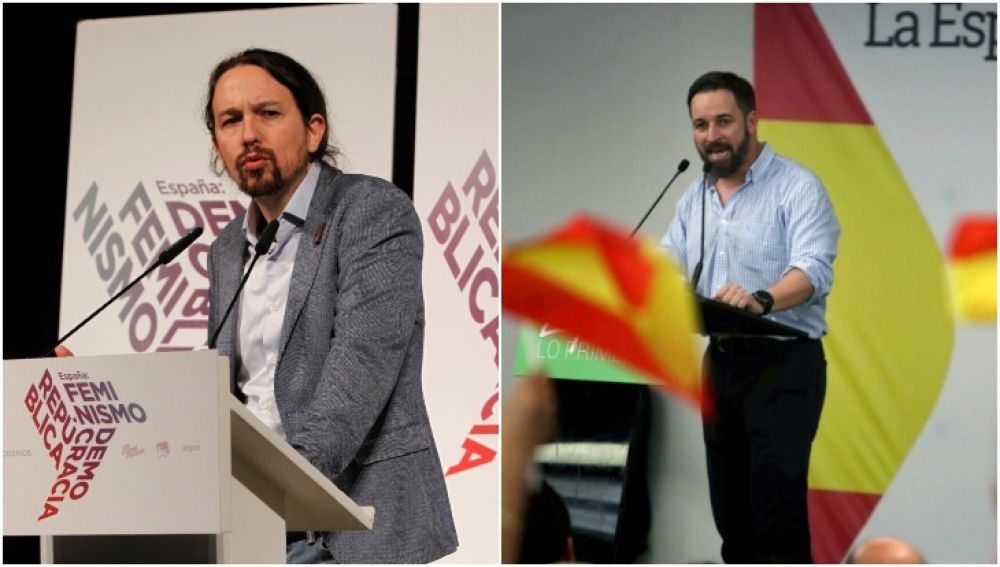Pablo Iglesias y Santiago Abascal