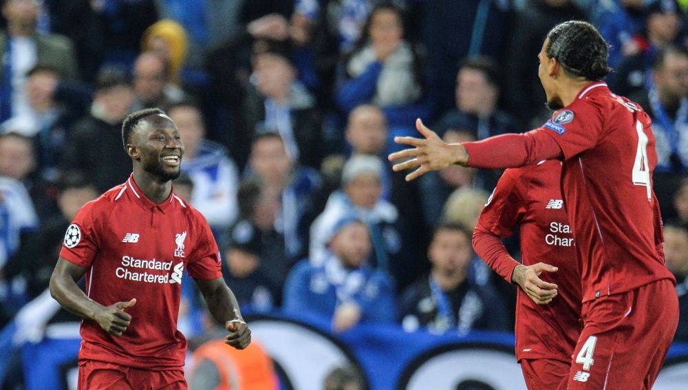 Keita celebra su gol ante el Oporto