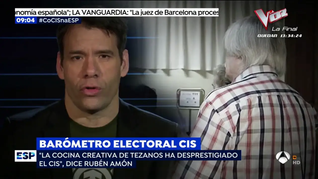 Rubén Amón analiza los resultados obtenidos en la encuesta del CIS: "La cocina creativa del chef Tezanos ha devaluado el prestigio del CIS"