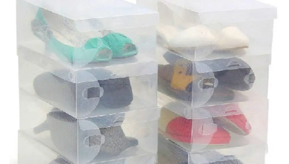 Cajas de almacenaje para zapatos transparentes