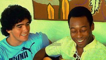La foto que Maradona ha compartido junto a Pelé