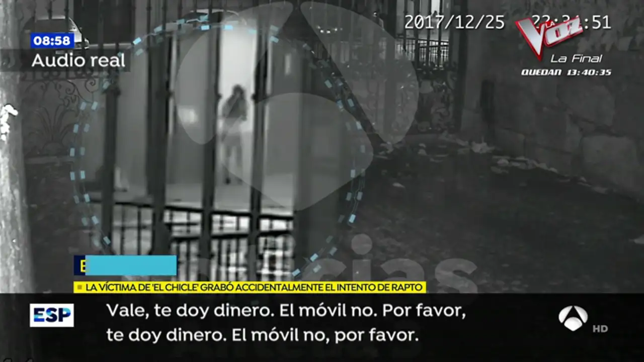 Espejo Público accede en exclusiva a la grabación del intento de rapto de 'El chicle' con las voces reales: "Si sigues gritando, te corto"