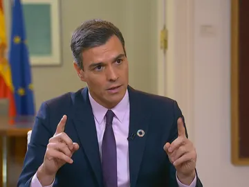 Pedro Sánchez en su entrevista con Ferreras en Moncloa Pedro Sánchez en su entrevista con Ferreras en Moncloa