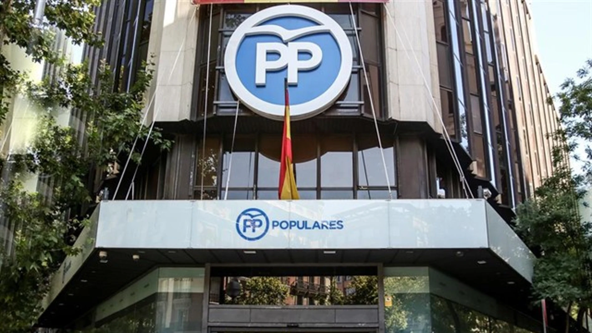 Fachada de la sede del PP en Madrid Fachada de la sede del PP en Madrid