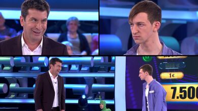 Duelo de miradas terroríficas entre Arturo Valls y Martín en '¡Ahora caigo!'