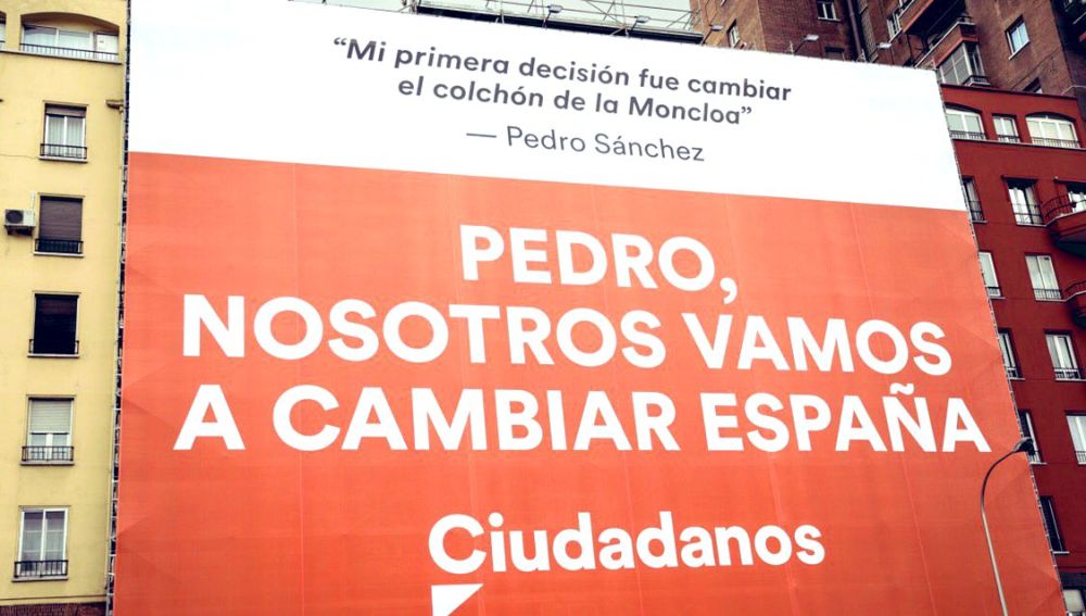 El cartel que Ciudadanos tendrá que retirar