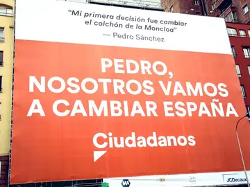 El cartel que Ciudadanos tendrá que retirar El cartel que Ciudadanos tendrá que retirar