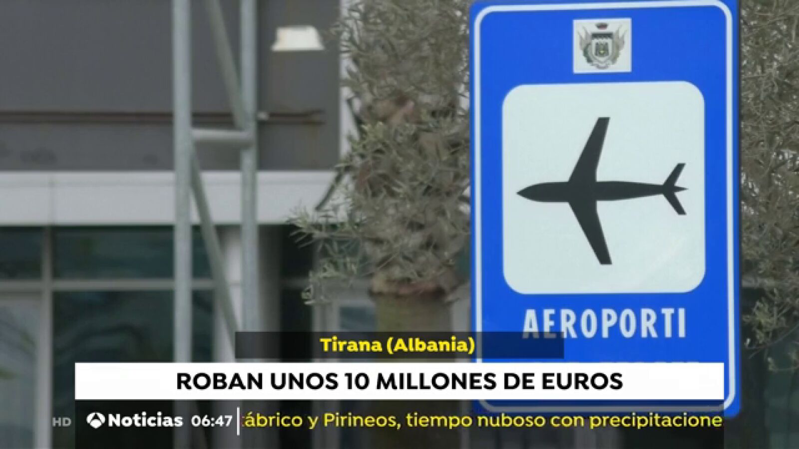 Un grupo de enmascarados robar un cargamento de dinero de 10 millones de euros en el aeropuerto de Tirana