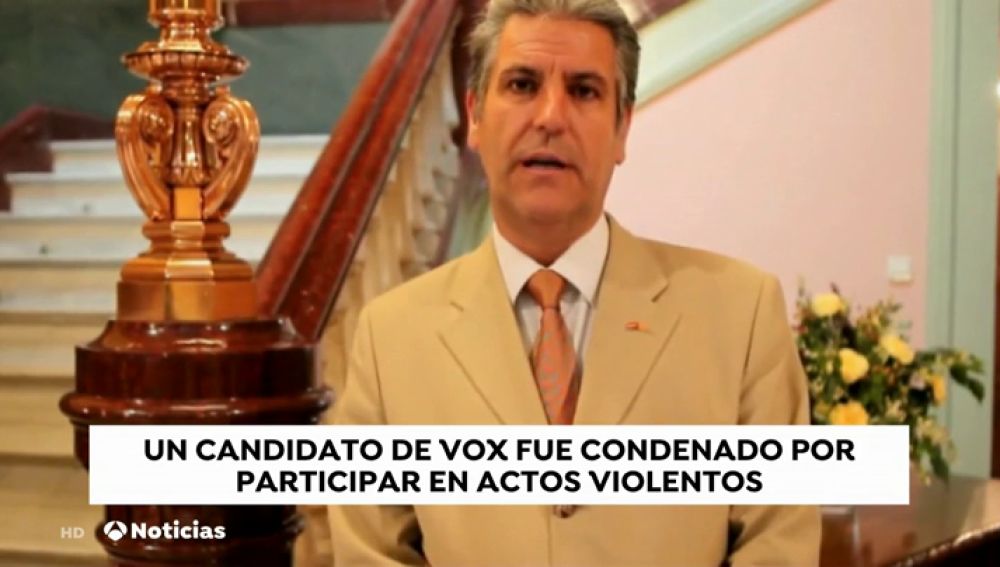 El número uno de Vox al Senado por Barcelona fue condenado por participar en actos violentos de extrema derecha