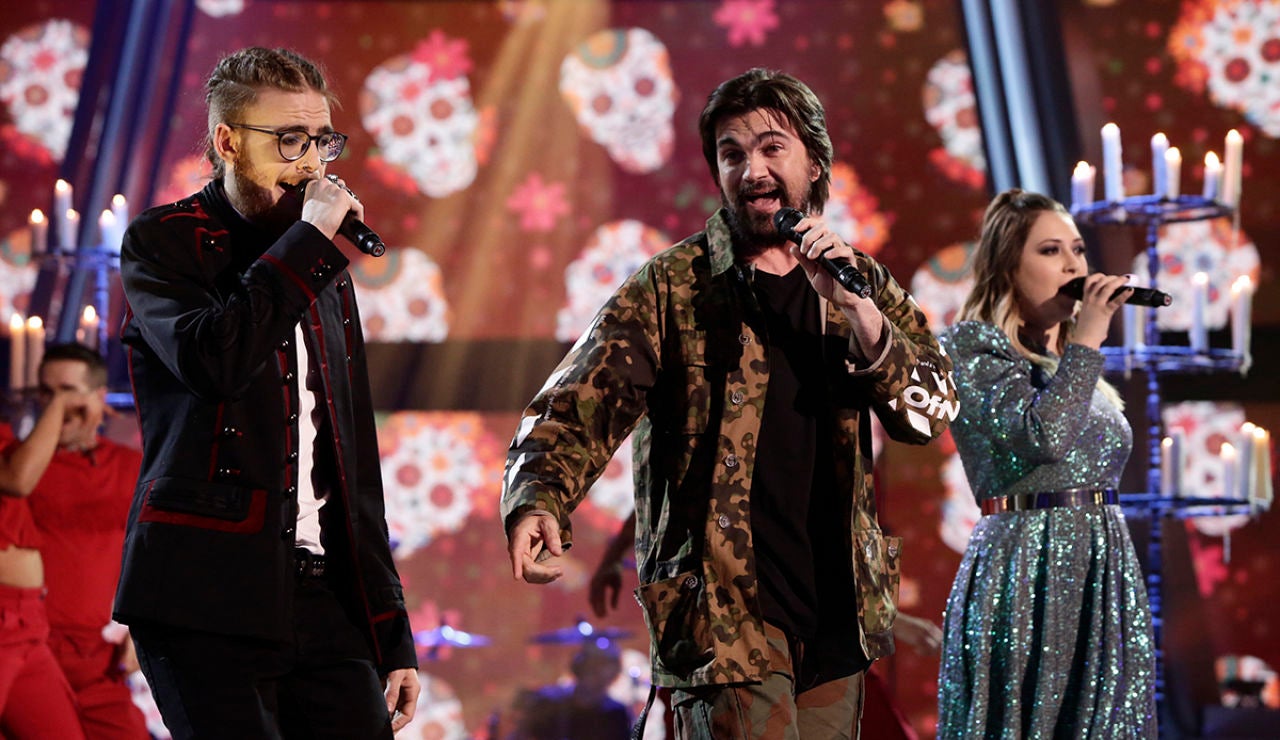 Juanes canta ‘La Plata’ con María Espinosa y Andrés Martín en la Final de ‘La Voz’