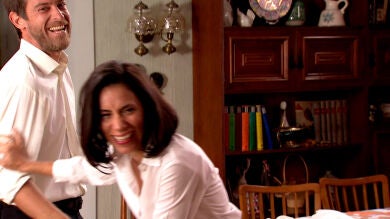 Marcelino le hace la 'cobra' a Manolita en el rodaje de 'Amar es para siempre'