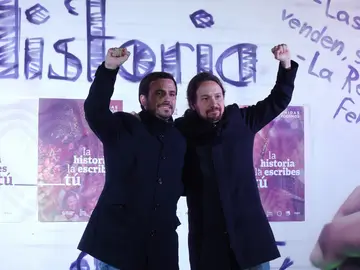 Pablo Iglesias y Alberto Garzón Pablo Iglesias y Alberto Garzón