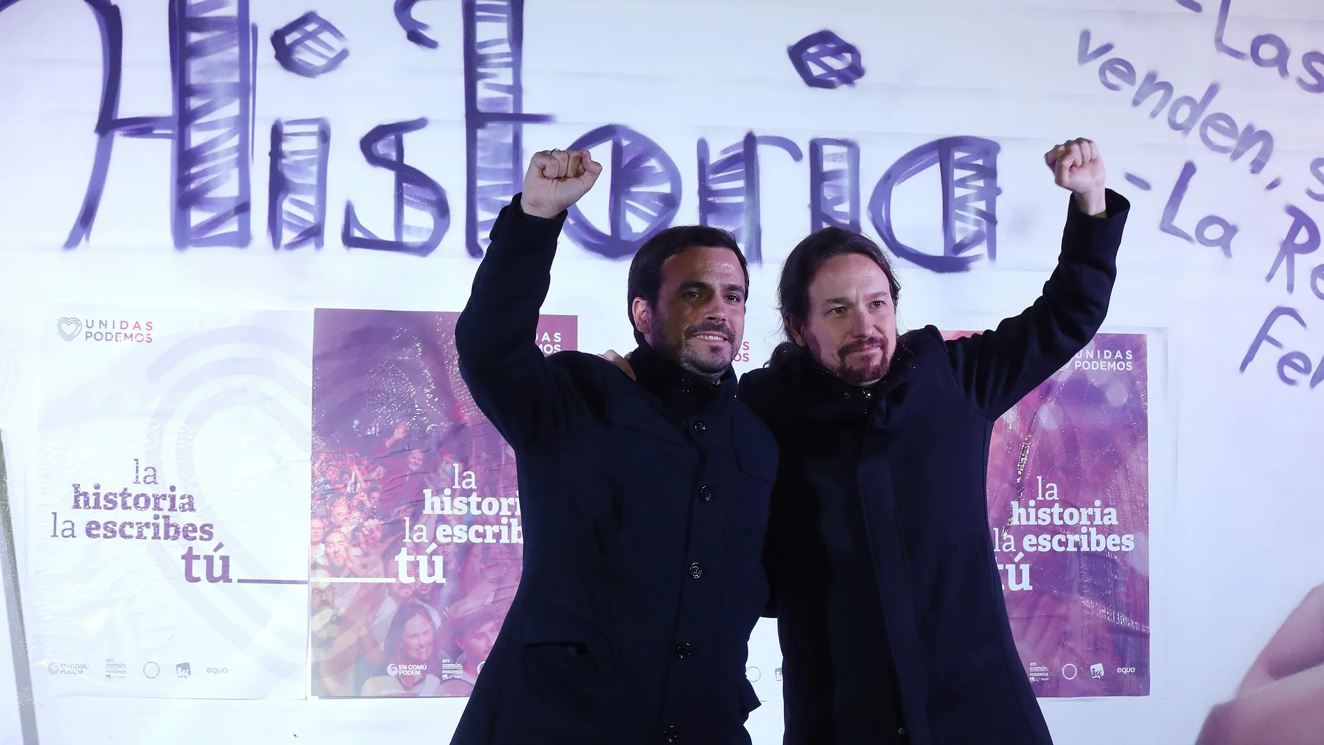 Pablo Iglesias y Alberto Garzón Pablo Iglesias y Alberto Garzón