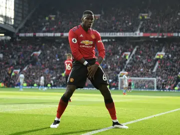 Pogba celebra un gol con el United Pogba celebra un gol con el United