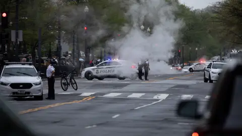 La Policía de Washington en el lugar de los hechos La Policía de Washington en el lugar de los hechos