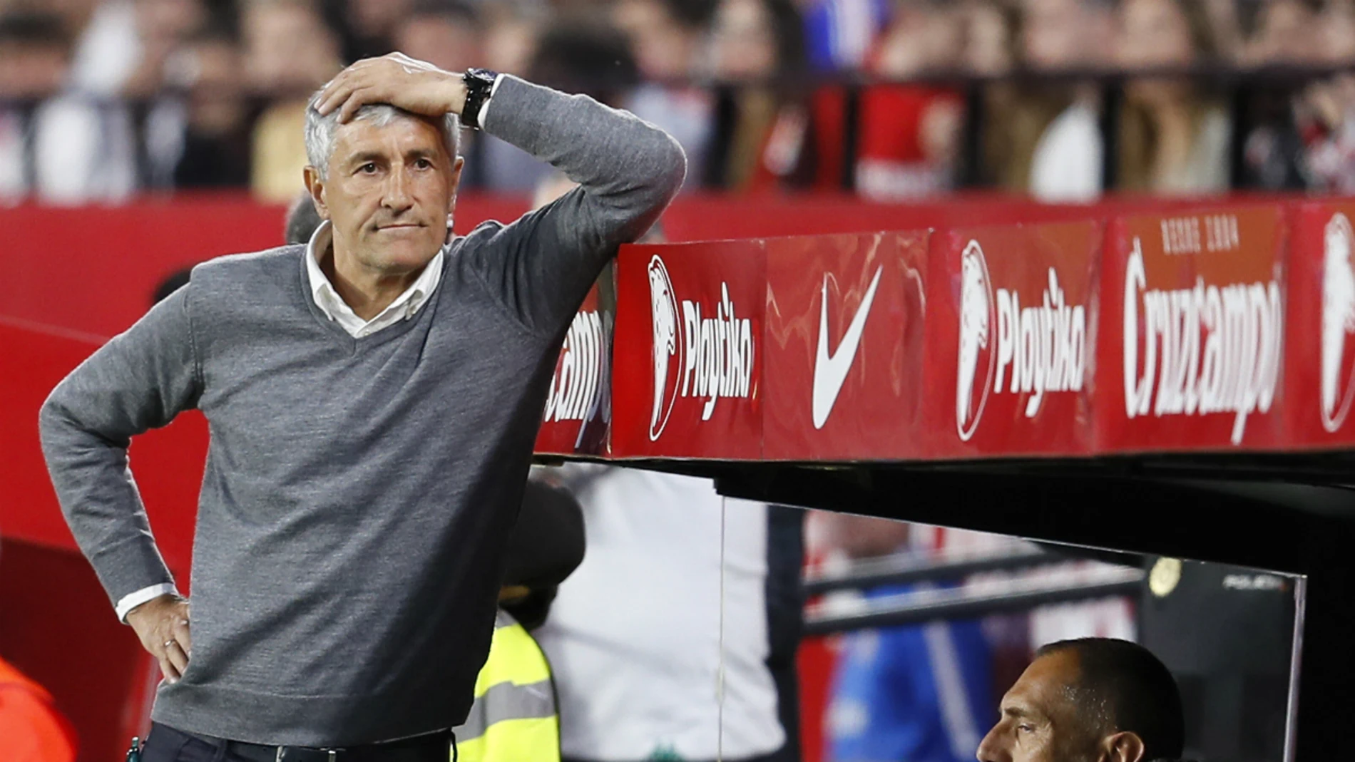 Quique Setién, en un partido Quique Setién, en un partido