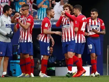 Griezmann celebra su gol contra el Celta Griezmann celebra su gol contra el Celta