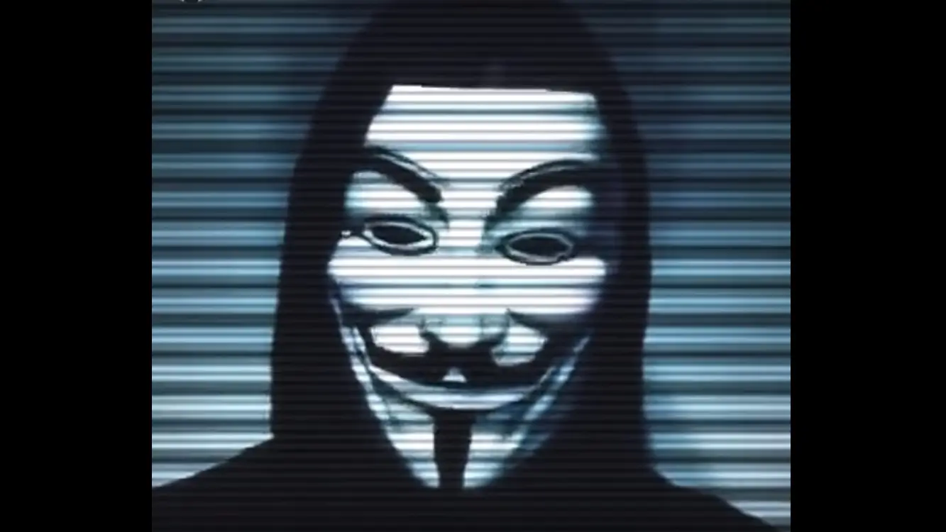 Un miembro de Anonymous