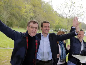 El presidente de la Xunta, Alberto Núñez Feijóo, y el candidato a la presidencia del Gobierno Pablo Casado El presidente de la Xunta, Alberto Núñez Feijóo, y el candidato a la presidencia del Gobierno Pablo Casado