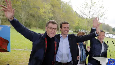 El presidente de la Xunta, Alberto Núñez Feijóo, y el candidato a la presidencia del Gobierno Pablo Casado El presidente de la Xunta, Alberto Núñez Feijóo, y el candidato a la presidencia del Gobierno Pablo Casado